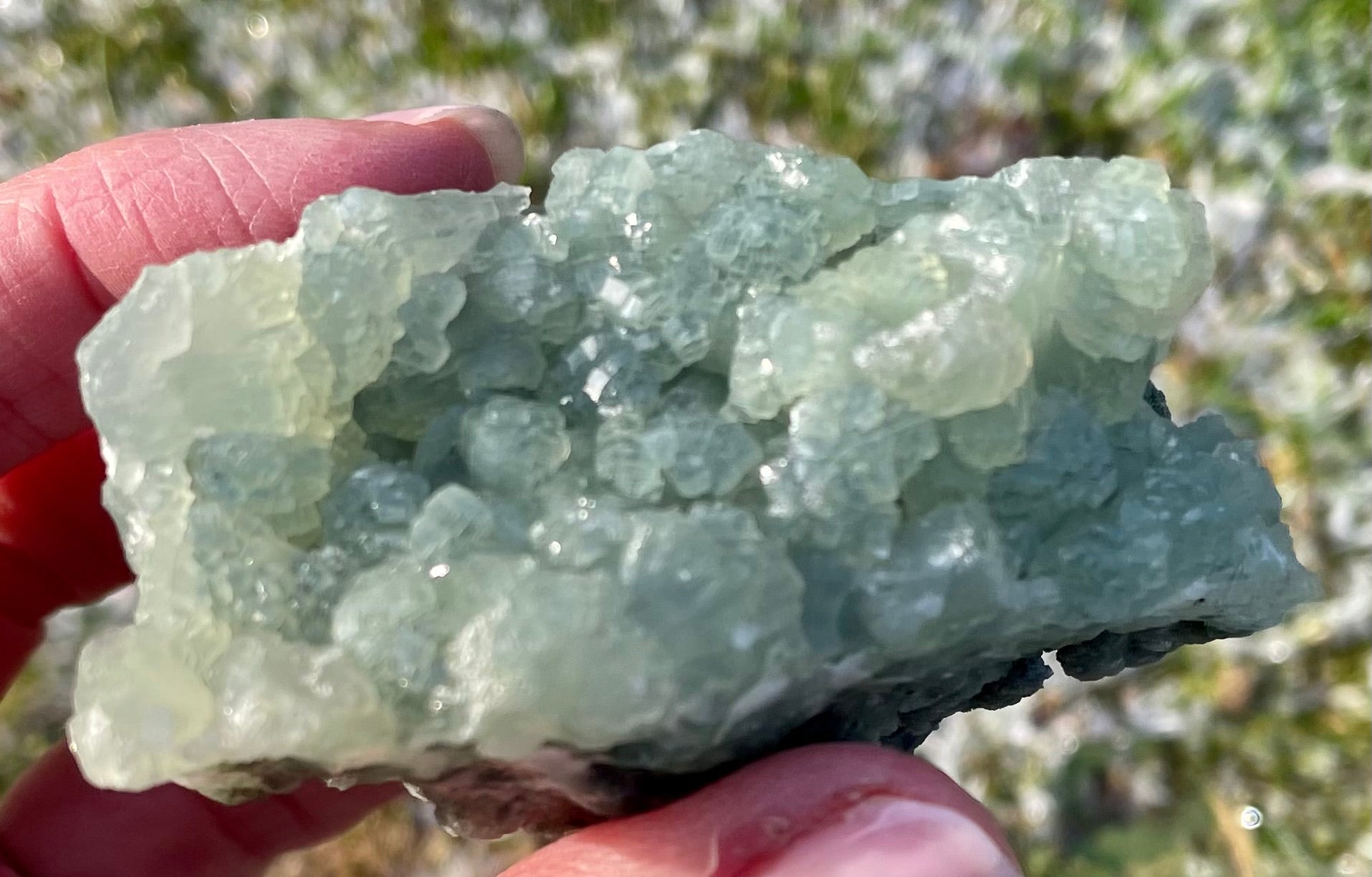 Prehnite peppermint rough crystal