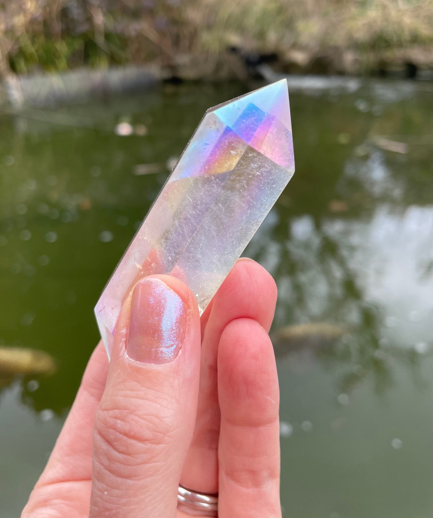 Opal Aura Quartz Point