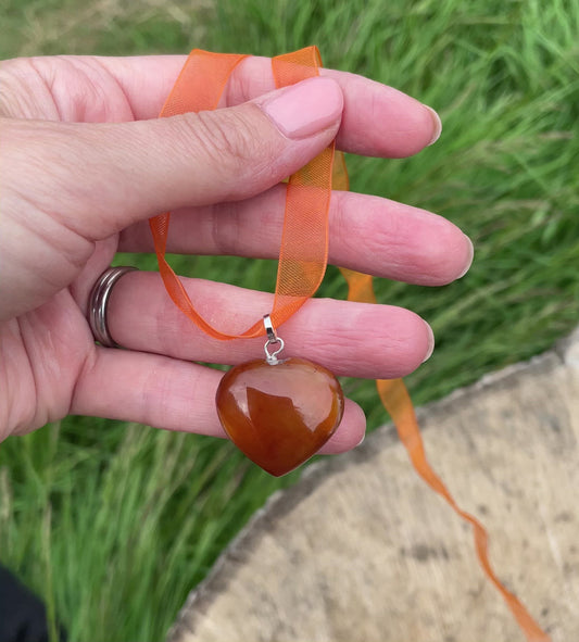 Carnelian heart Pendant